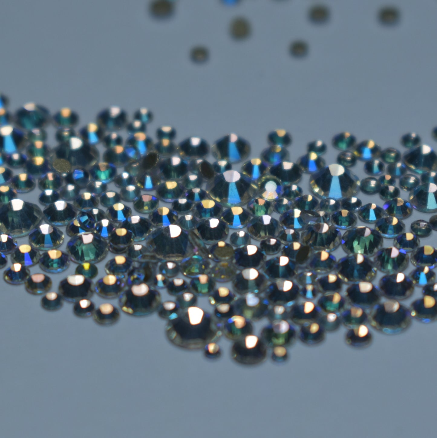 1440 pack Moonlight Shimmer round flat backs mixed sizes