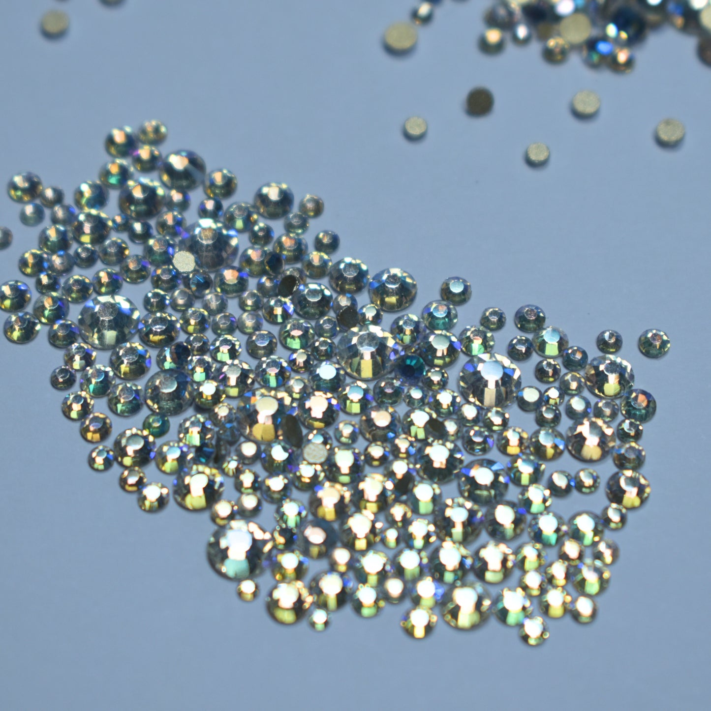 1440 pack Moonlight Shimmer round flat backs mixed sizes