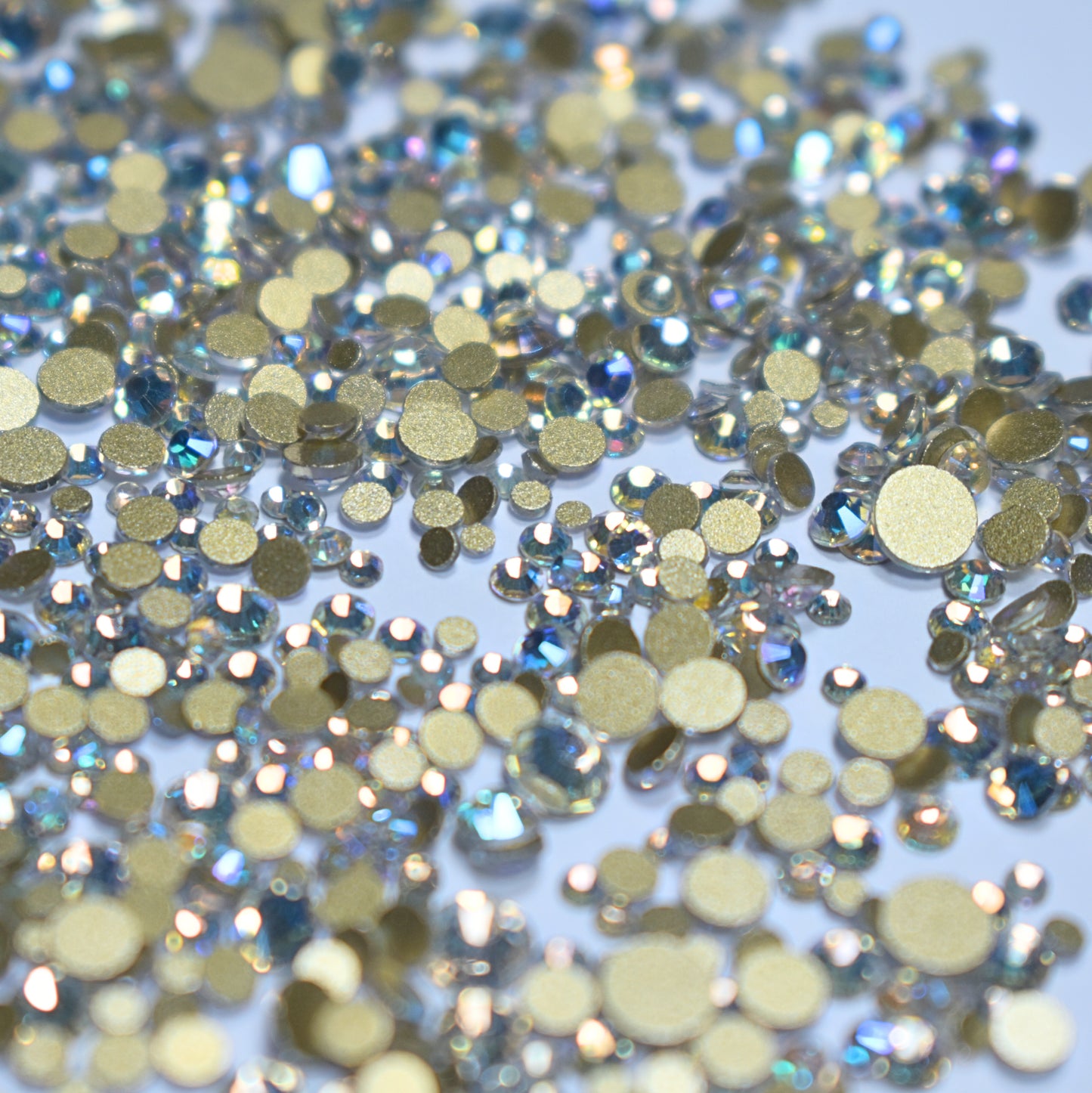 1440 pack Moonlight Shimmer round flat backs mixed sizes